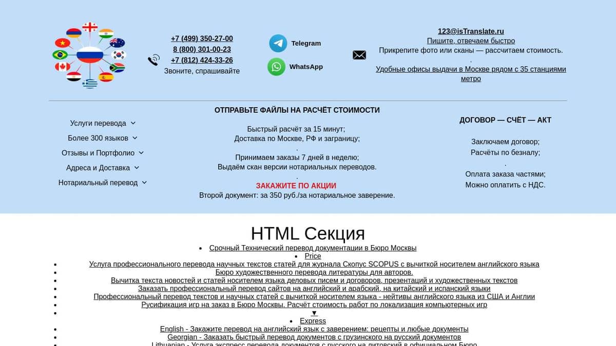 HTML карта сайта