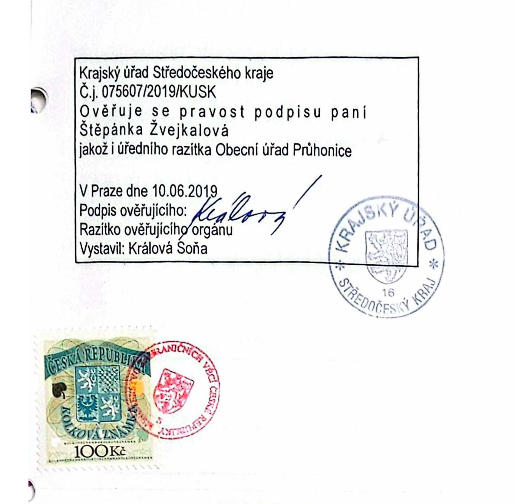 Любые печати переводим на чешский
